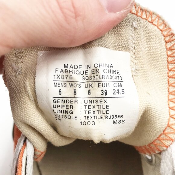 CONVERSE Chuck Taylor All Star Orange Low Top Sneakers Womens 8 - Picture 14 of 15